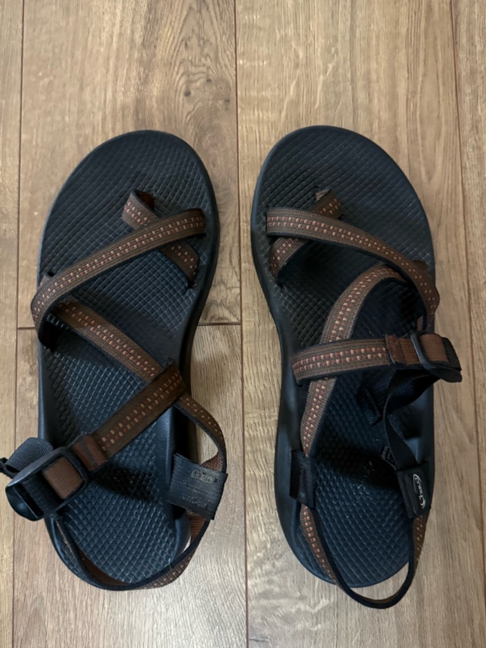 Chaco Black and Brown Strappy Sport Sandals